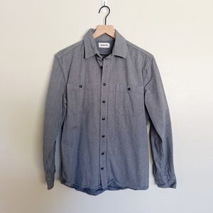 Taylor Stitch Utility Shirt Size Medium 40 Button Down Pockets Blue Gray